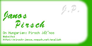 janos pirsch business card